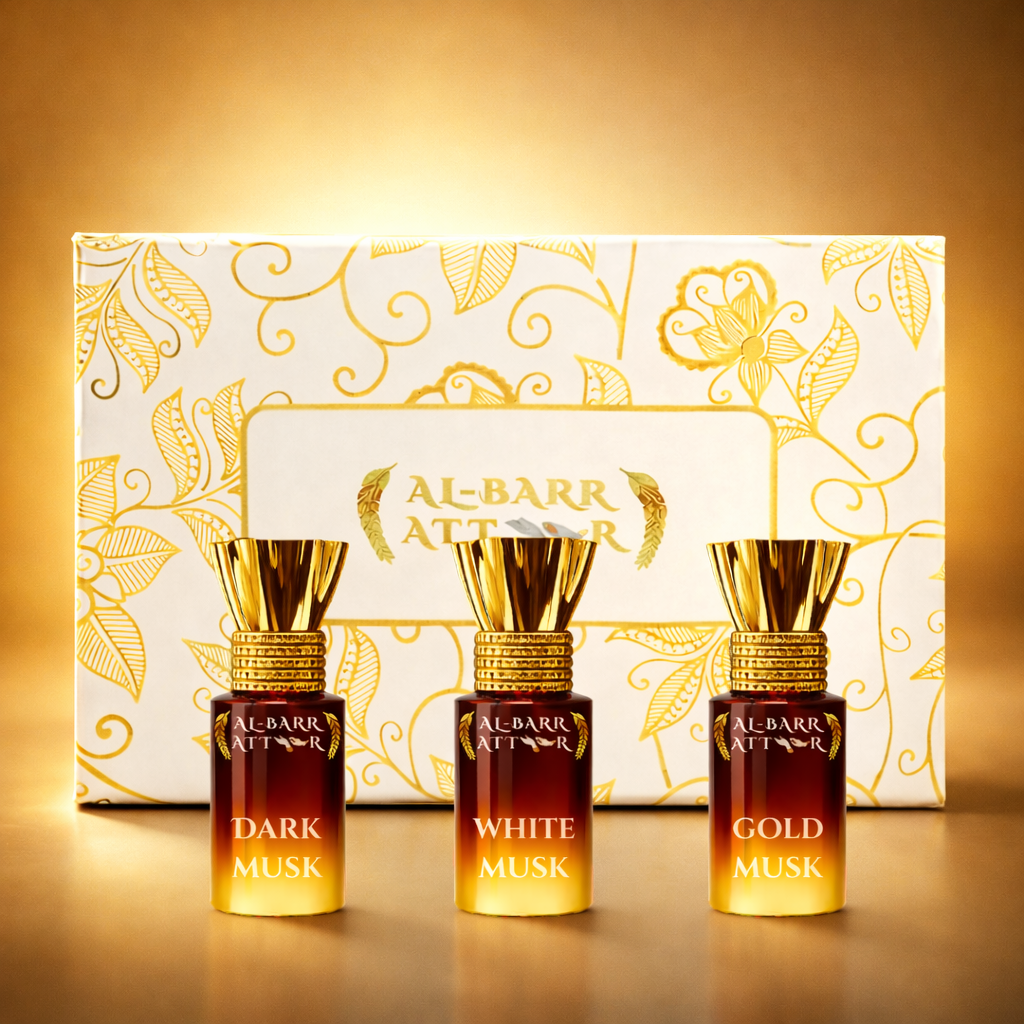 Musk Attar Set Perfume Fragrance in India Traditional Musk Ittars Combo Set (5.5ml x 3)