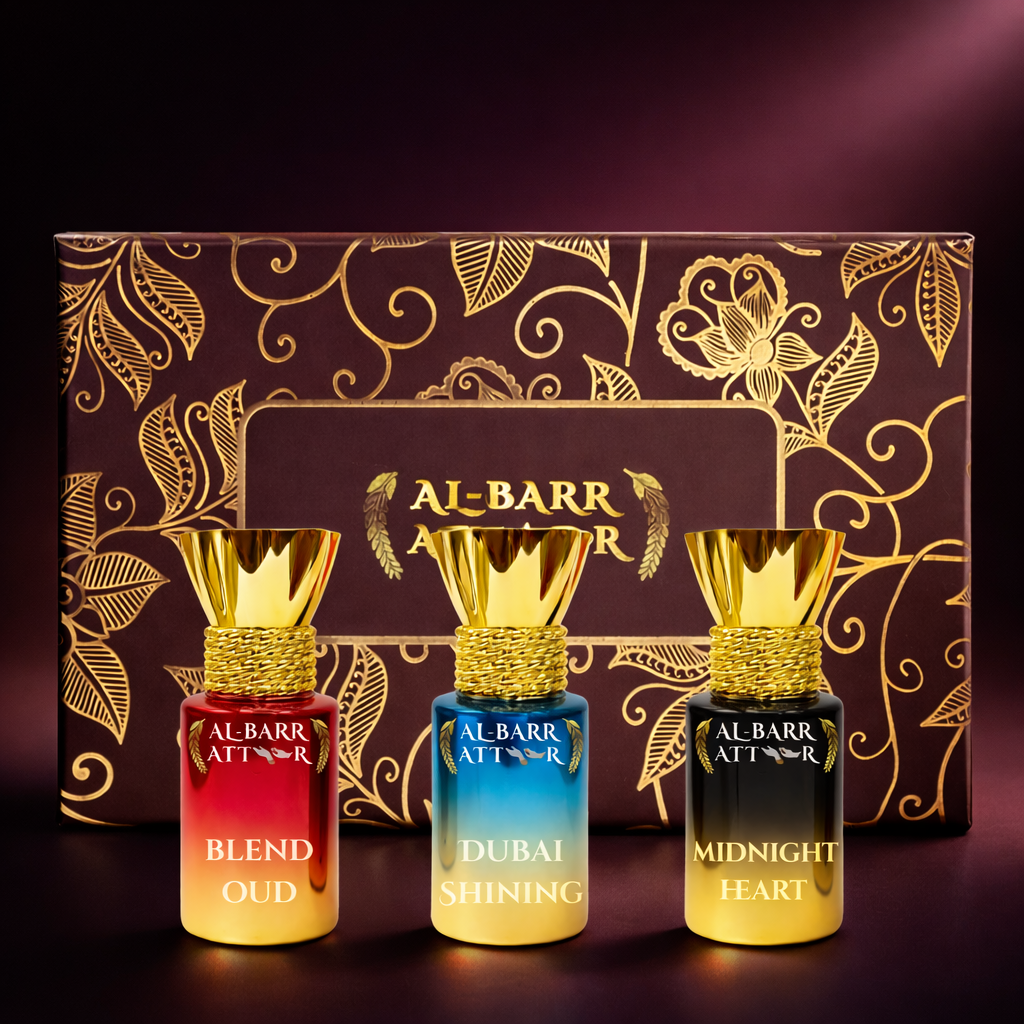 Noor After Midnight Attar Perfume Fragrance in India Oud Ittars Combo Set (11ml x 3)